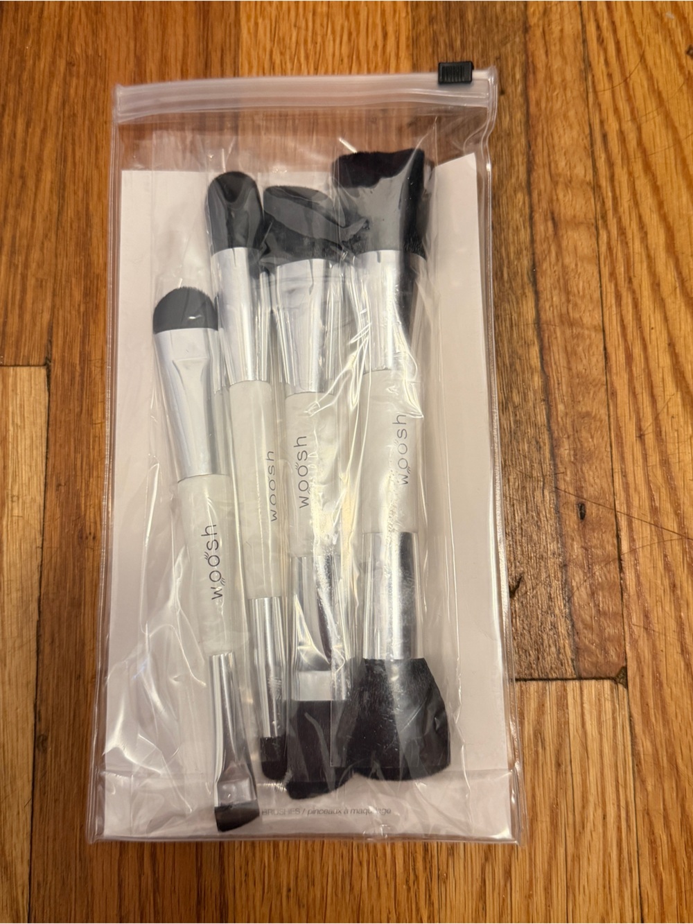 Whoosh Dual-Ended Black & Silver Makeup Brush Set